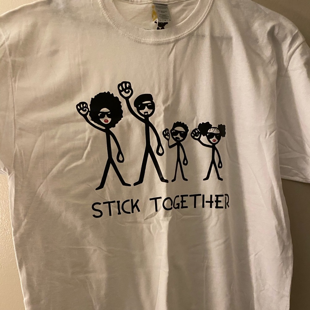 Stick figures together shirt